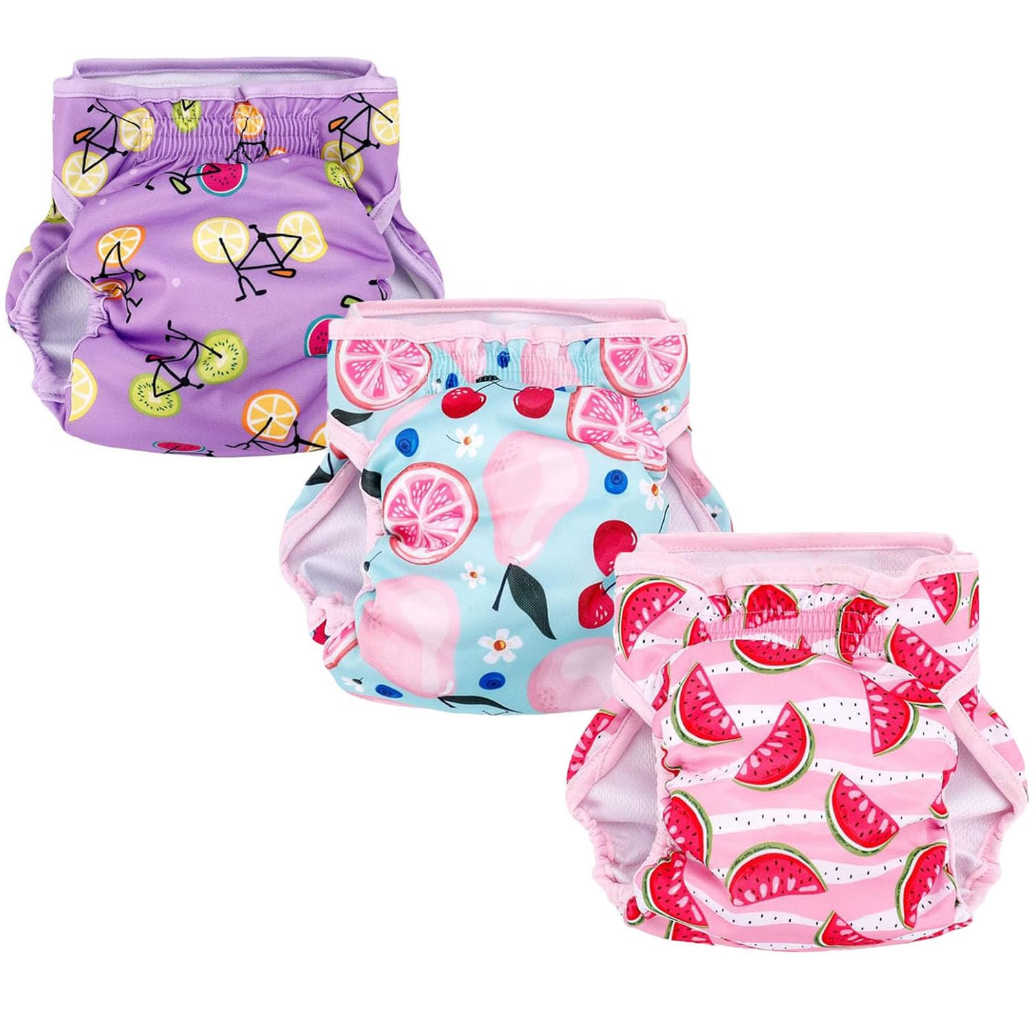 Reusable Female Dog Diapers 3 Pack,Washable Period Pants for Dogs In Heat Incontinence & Post-Surgery,Anti-Leak, Breathable
