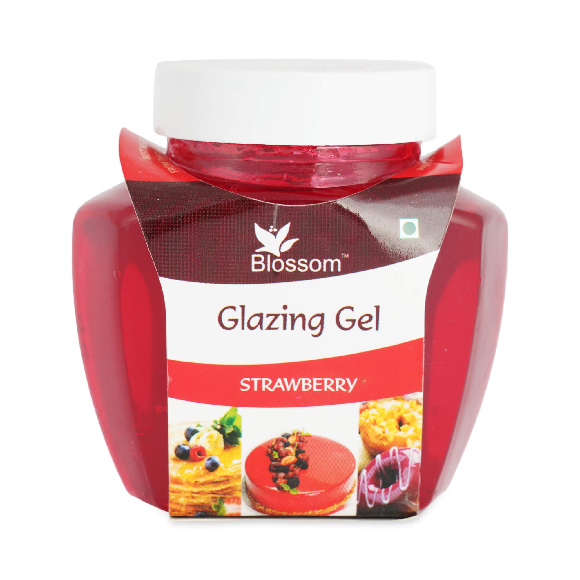 BLOSSOM Edible Glazing Gel for Cake & Desserts Toppings Decoration- Strawberry, 250 gm