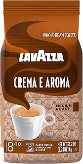 Crema e Aroma Roast Whole Bean Coffee by Lavazza for Unisex - 35.2 oz Coffee