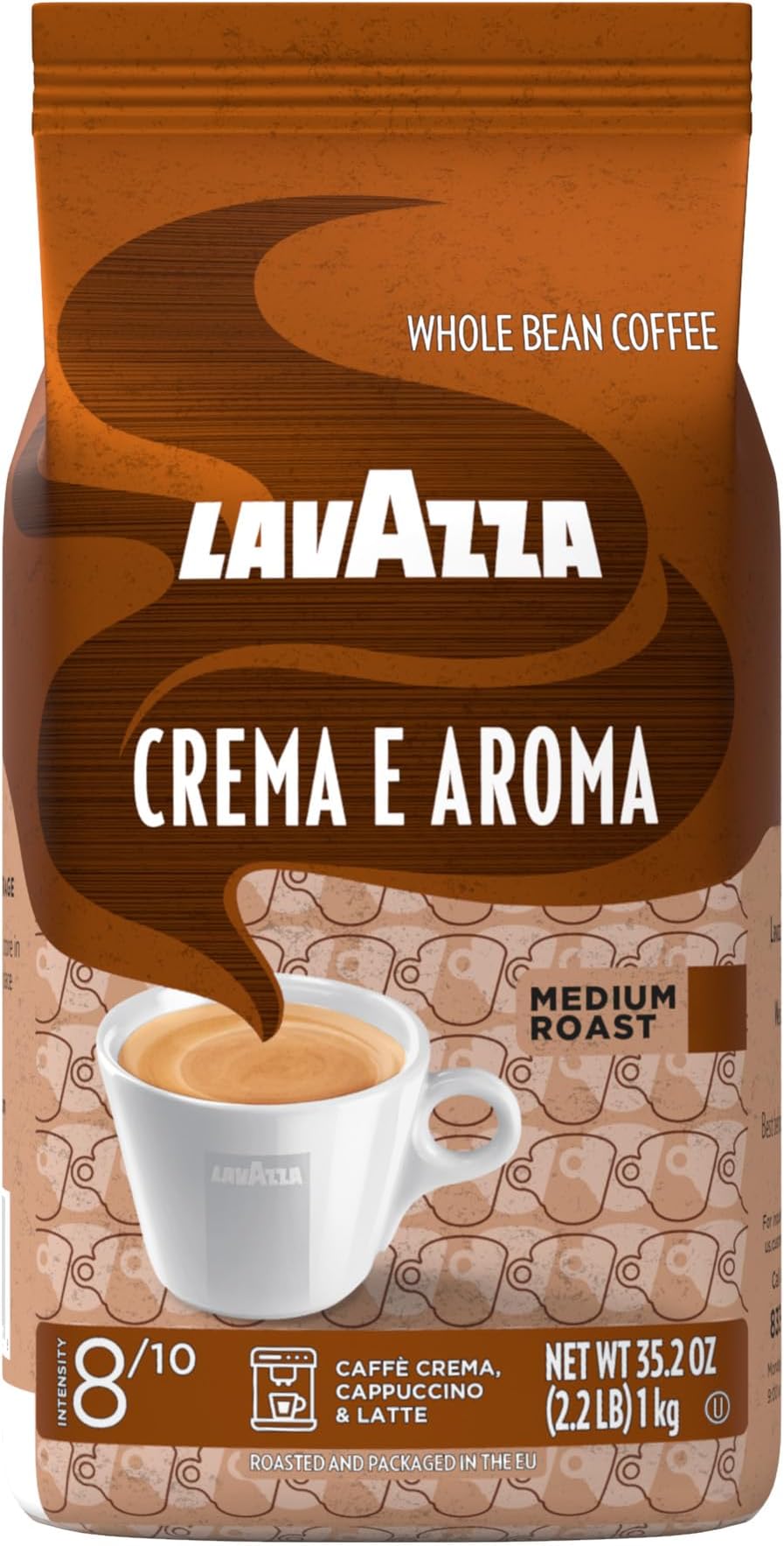 Crema e Aroma Roast Whole Bean Coffee by Lavazza for Unisex - 35.2 oz Coffee