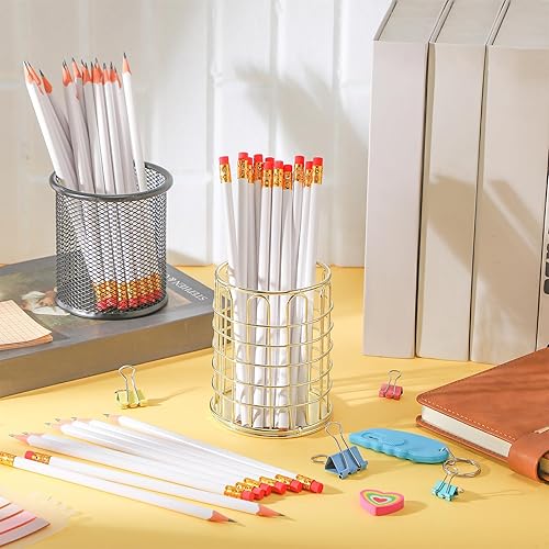 Miniatura 4 de Tinlade 50 lápices de agarre triangular, lápices de boda, lápices de grafito HB, lápices de madera con borrador para dibujo escolar, bocetos, novia,