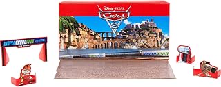 Mattel Disney and Pixar Cars Vehicle Set of 5 Collectible Character Toy Cars & Tool Cart, Inspired by World Grand Prix from Cars 2