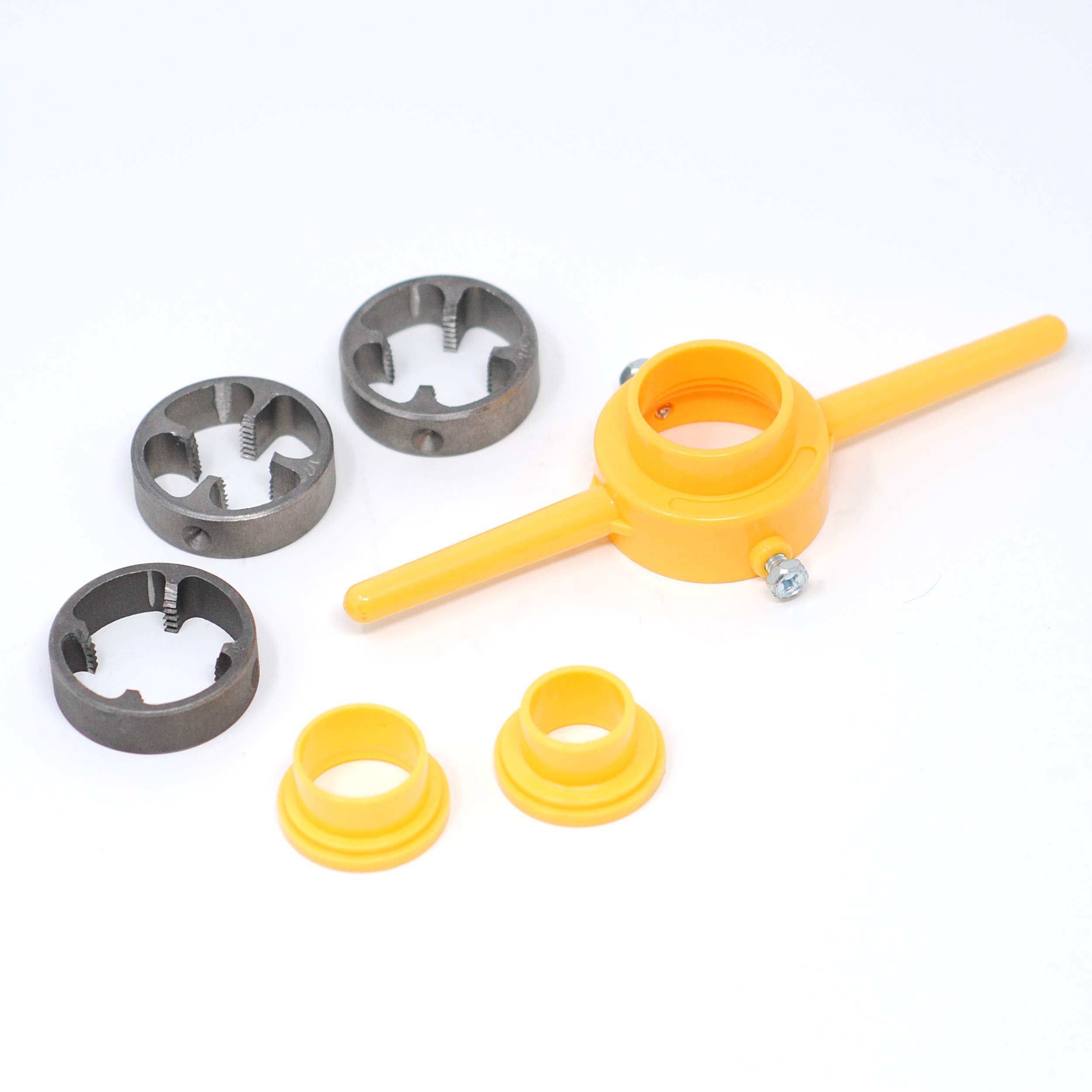 Altocraft Ratchet Pipe Threader Kit Set with 3 Dies—1/2”, 3/4", & 1