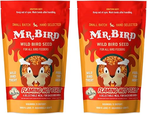 Miniatura 4 de Mr. Bird Flaming Hot Feast - Bolsa grande de semillas sueltas de 4 libras (6)