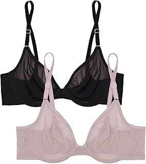 womens Sheer Mesh Demi Underwire Bra