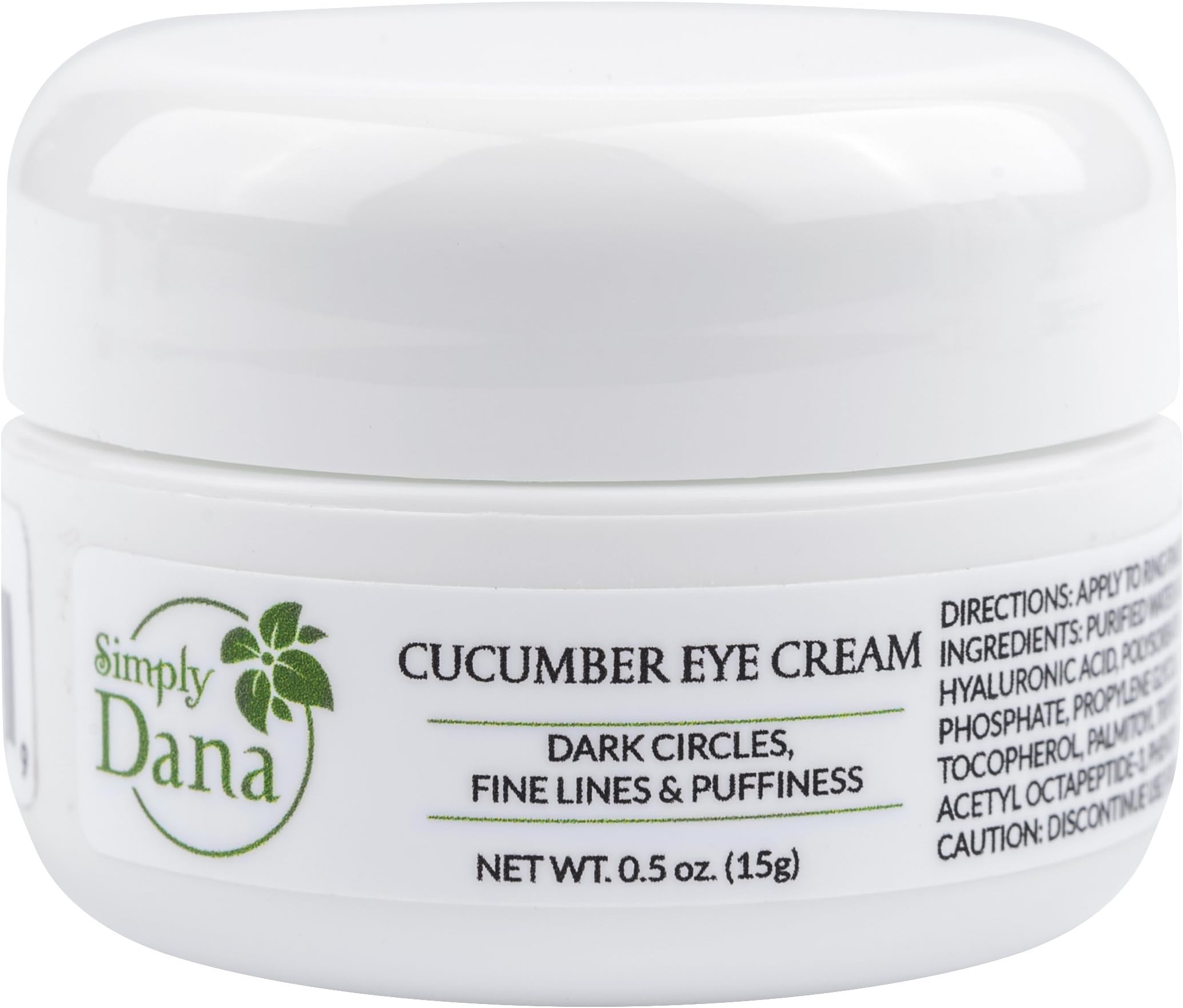 Simply Dana Cucumber Eye Cream Reduce Dark Circles, Fine Lines & Puffiness 0.5 oz (15g)