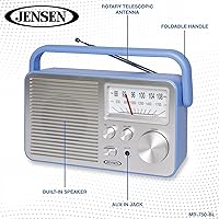 Vista 6 de JENSEN MR-750-BL MR-750 Radio AM/FM portátil (azul)