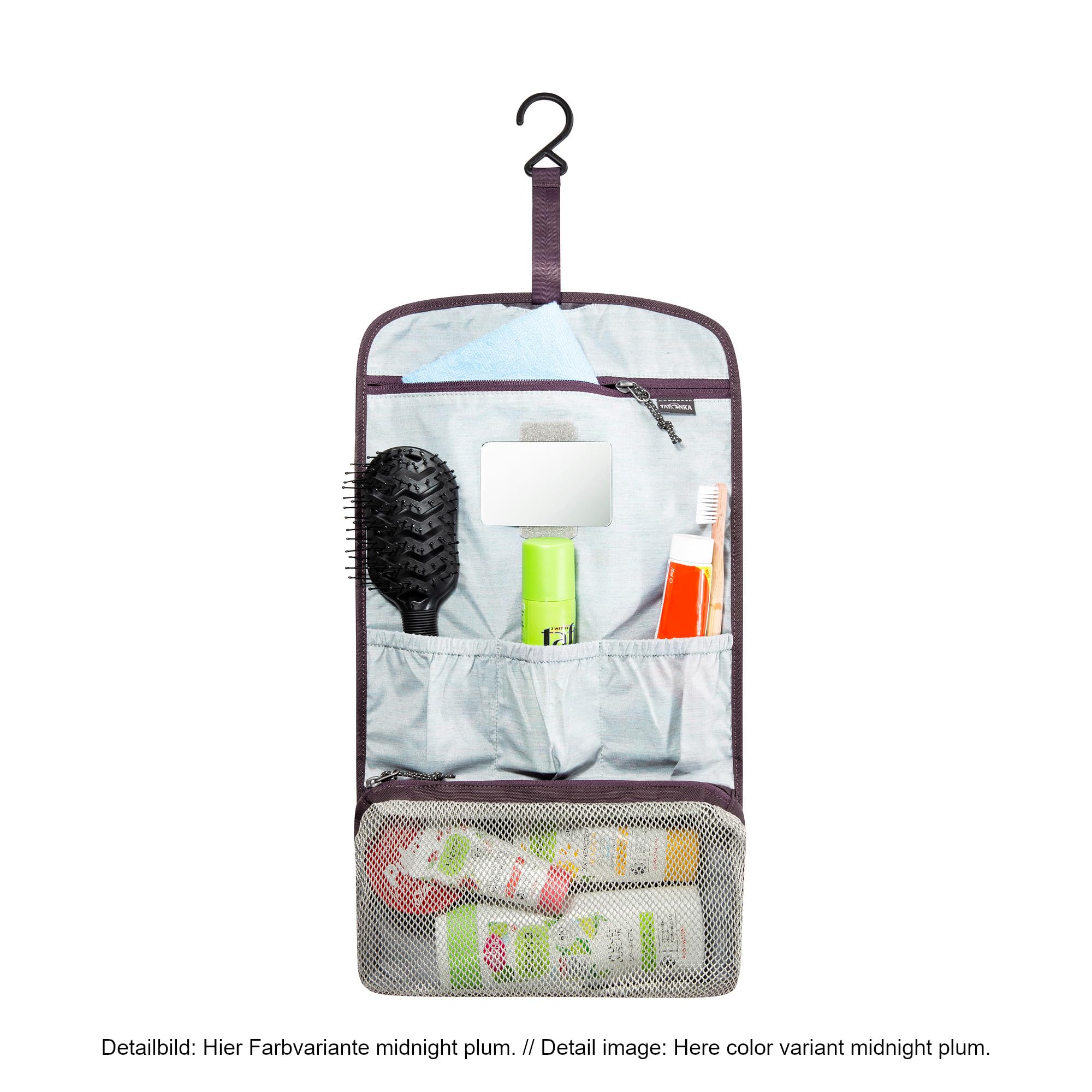 Tatonka Small Travelcare Kulturbeutel - Flache Waschtasche zum Aufhängen mit Fächern und Spiegel (Packung mit 2)