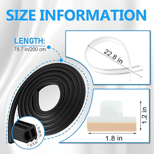 Miniatura 5 de 154827601 - Junta de repuesto para puerta de lavavajillas Frigidaire Kenmore, sello inferior 809006501, 154701001, kit de protección contra