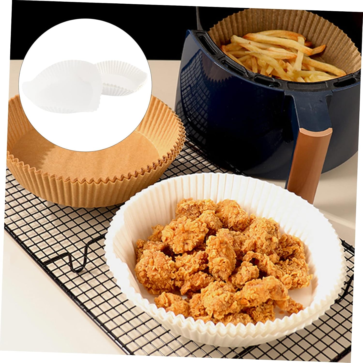 Disposable Baking Liners 50 Pcs Paper Oilproof Heat Resistant