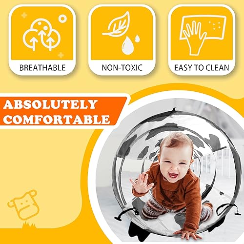 Miniatura 4 de Túnel de juego para niños, túnel de gateo plegable para bebé o mascota con dos ventanas de malla, gran regalo para niños y niñas, túnel de juguete