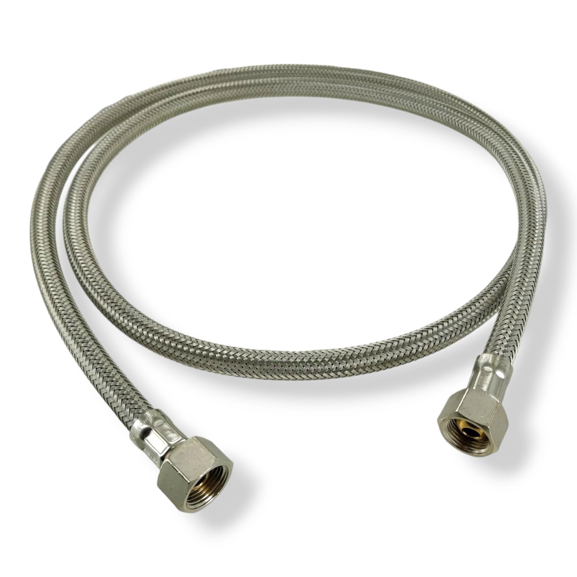 Tubo Corazzato Per Acqua Potabile 250 Cm | Dado Raccordo 1/2", Acciaio Inox - Foto 8