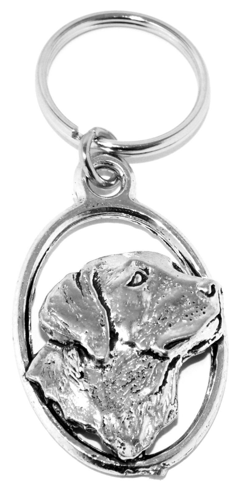 British Keychains Silver Fine Pewter Labrador Dog Keyring With Gift Pouch