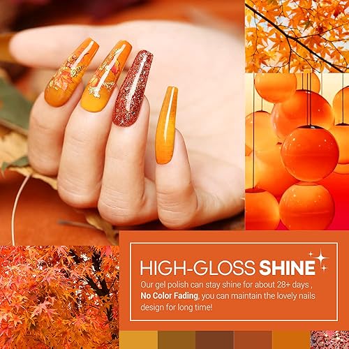 Miniatura 4 de modelones Kit de esmalte de uñas en gel de 20 colores, conjunto de esmalte en gel de otoño e invierno que se remueve con remojo, kit de esmalte de
