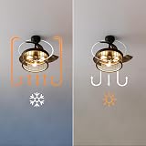Cecotec - Ventilateur de Plafond avec Lumière EnergySilence Aero 3600 Invisible Natural Style - 25 W, Diamètre 91 cm, Télécommande, Minuterie 8 Heures, 6 Vitesses et 3 Pales, Été/Hiver - 3