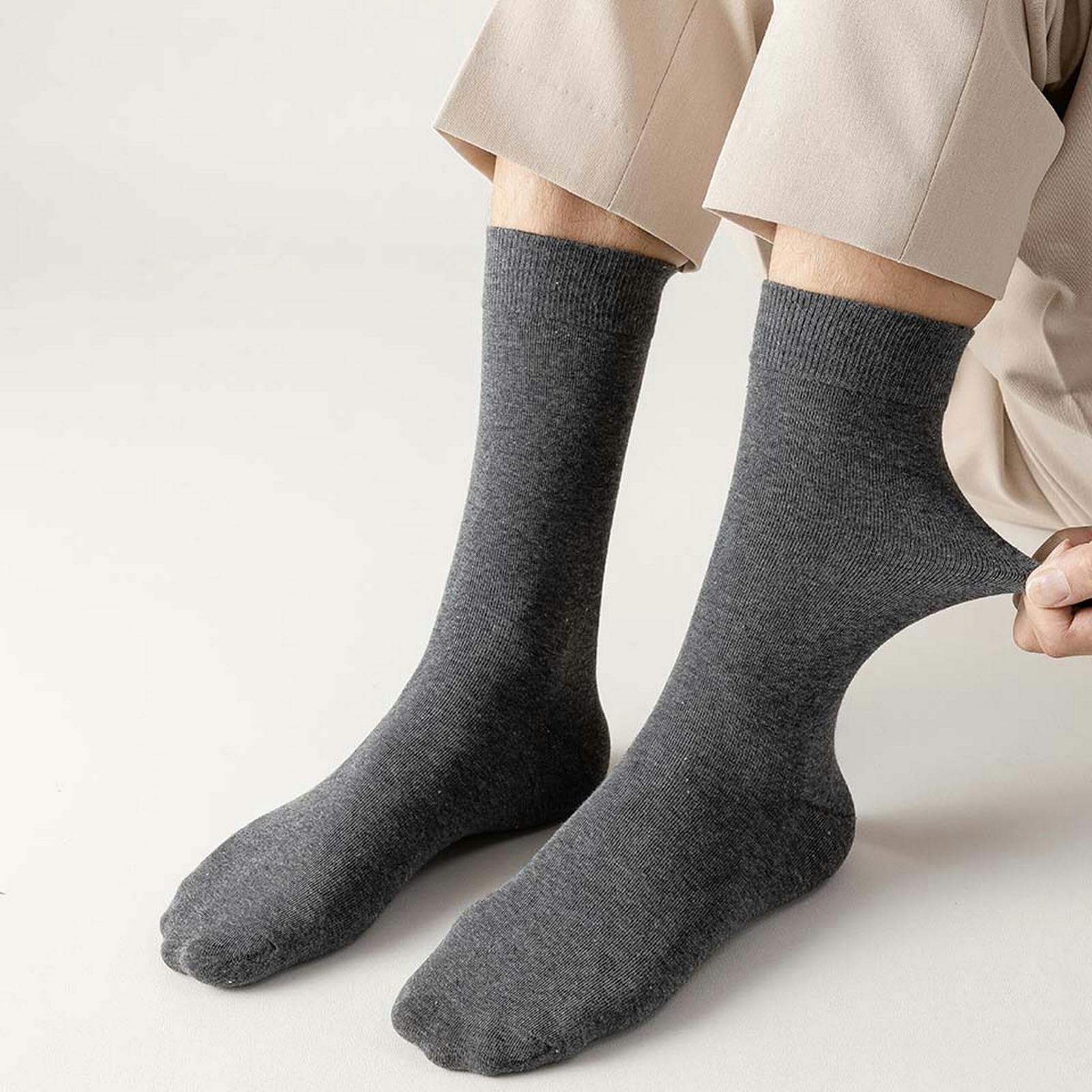 MdybF Calcetines Hombre Calcetines Comerciales De Color Sólido Masculino Calcetines De Algodón Puro Desodorante