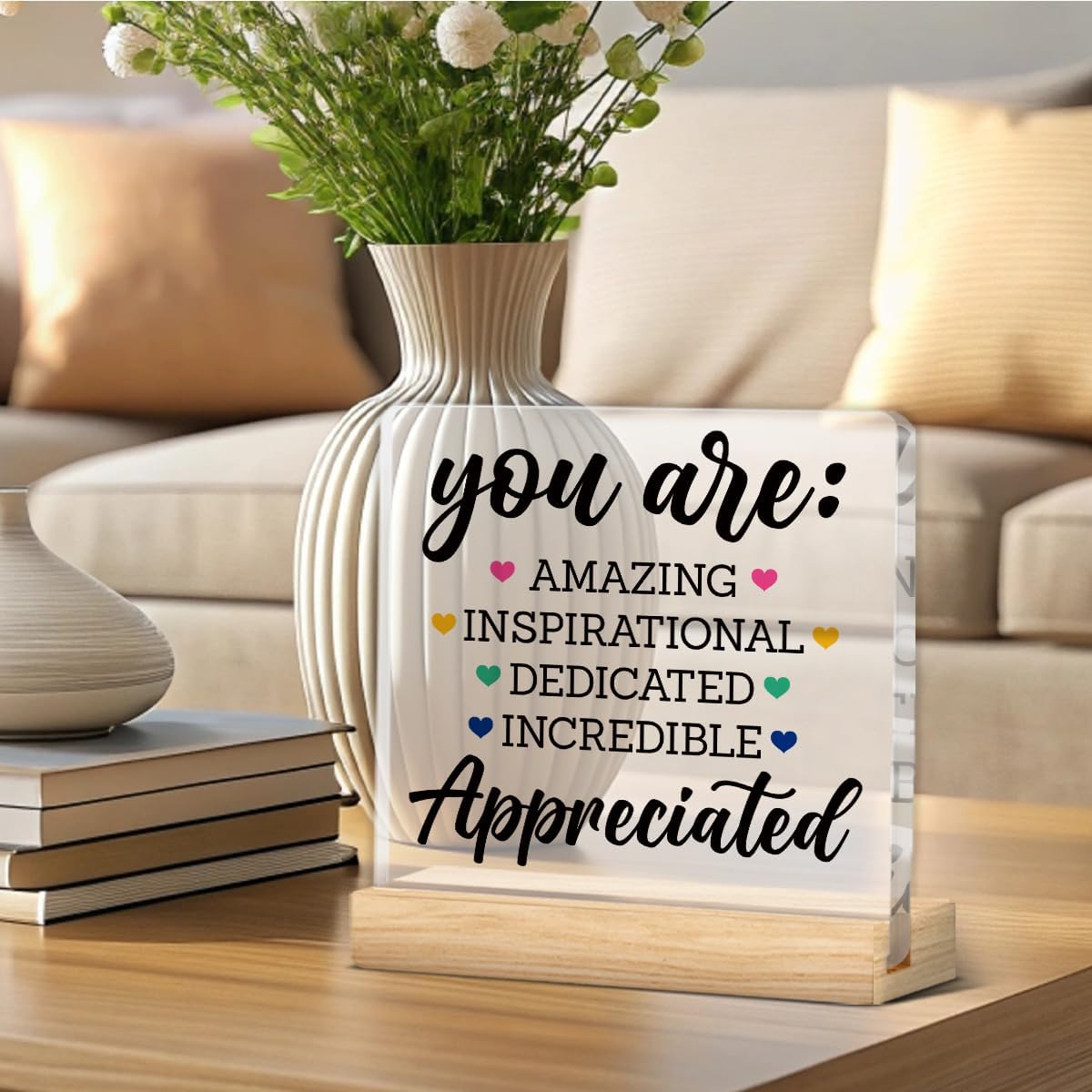 Appreciation Gifts for Men Women, Thank You Gifts for Mentor Leader Coach Boss Colleague, Acrylic Desk Sign Decor - Image 4