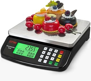 MOCCO 40kg/88lb Digital Kitchen Scale - Stainless Steel Counting & Price Computing Deli Scale, PCS Tare LCD for Baking Cooking Meat Prep