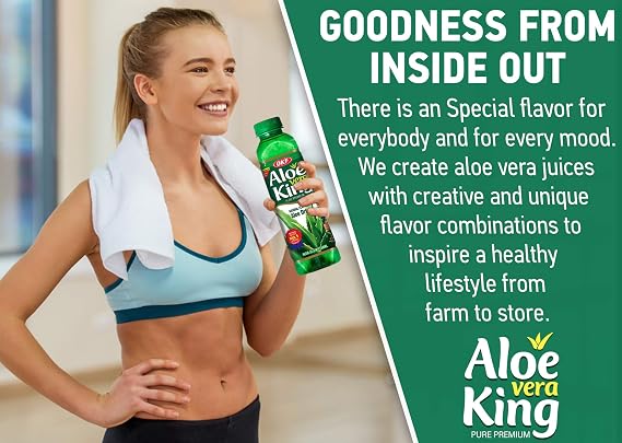OKF Aloe Vera King Drink, Original, 16.9 Fluid Ounce (Pack of 12)
