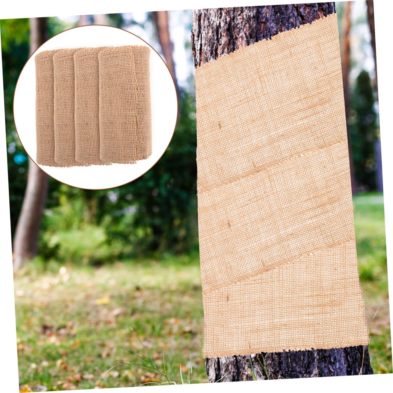 Kisangel Juta per Protezione Alberi e Piante Giardino Avvolgimento Antifreddo per Tronchi Materiale Naturale Riutilizzabile Facile Installazione e Protezione da Animali Selvatici
