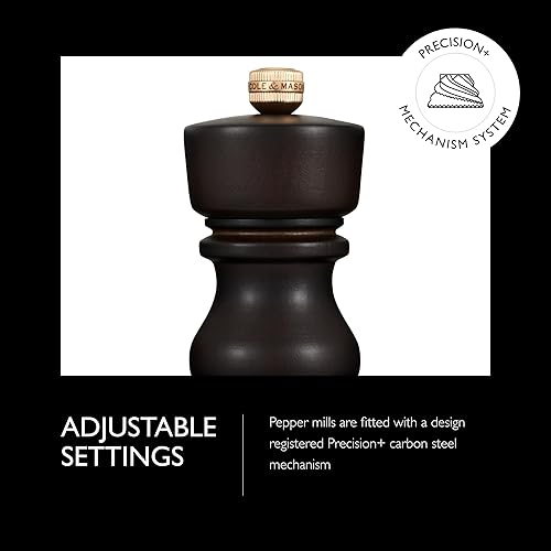 Miniatura 3 de Cole & Mason H233016 London - Molinillo de pimienta de madera de chocolate, mecanismo de precisión + carbono, molinillo de pimienta con molienda