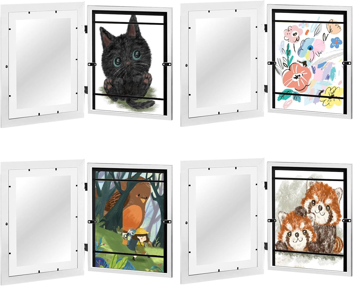 Kids Picture Frame Kids Art Frame Front Opening Kids Artwork Frames Changeable A4 Picture Frame Storage Kids Art Drawing Projects Photos Crafting Show Suspension Frames for Home, Office