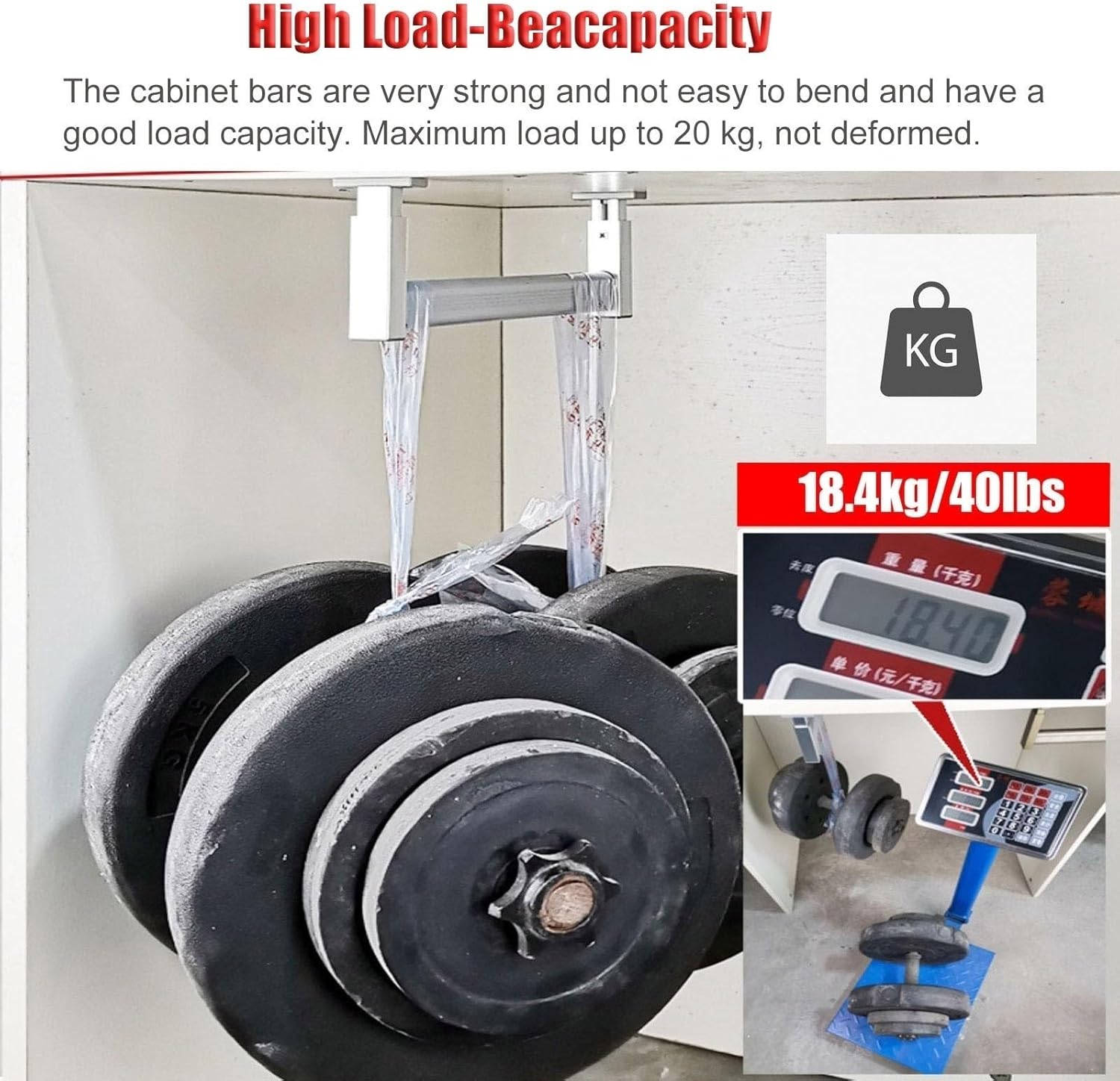 Closet Rod Brackets Heavy Duty, Space-Saving Clothes Hooks Rod, Clothing Garment Rail for Closet Storage Home, Easy Install (Size : 90cm/35.7in)