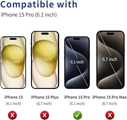 Miniatura 2 de Funda protectora transparente para iPhone 15 Pro con tarjetero de crédito, protección resistente, a prueba de golpes, antiarañazos, anti-amarilla,