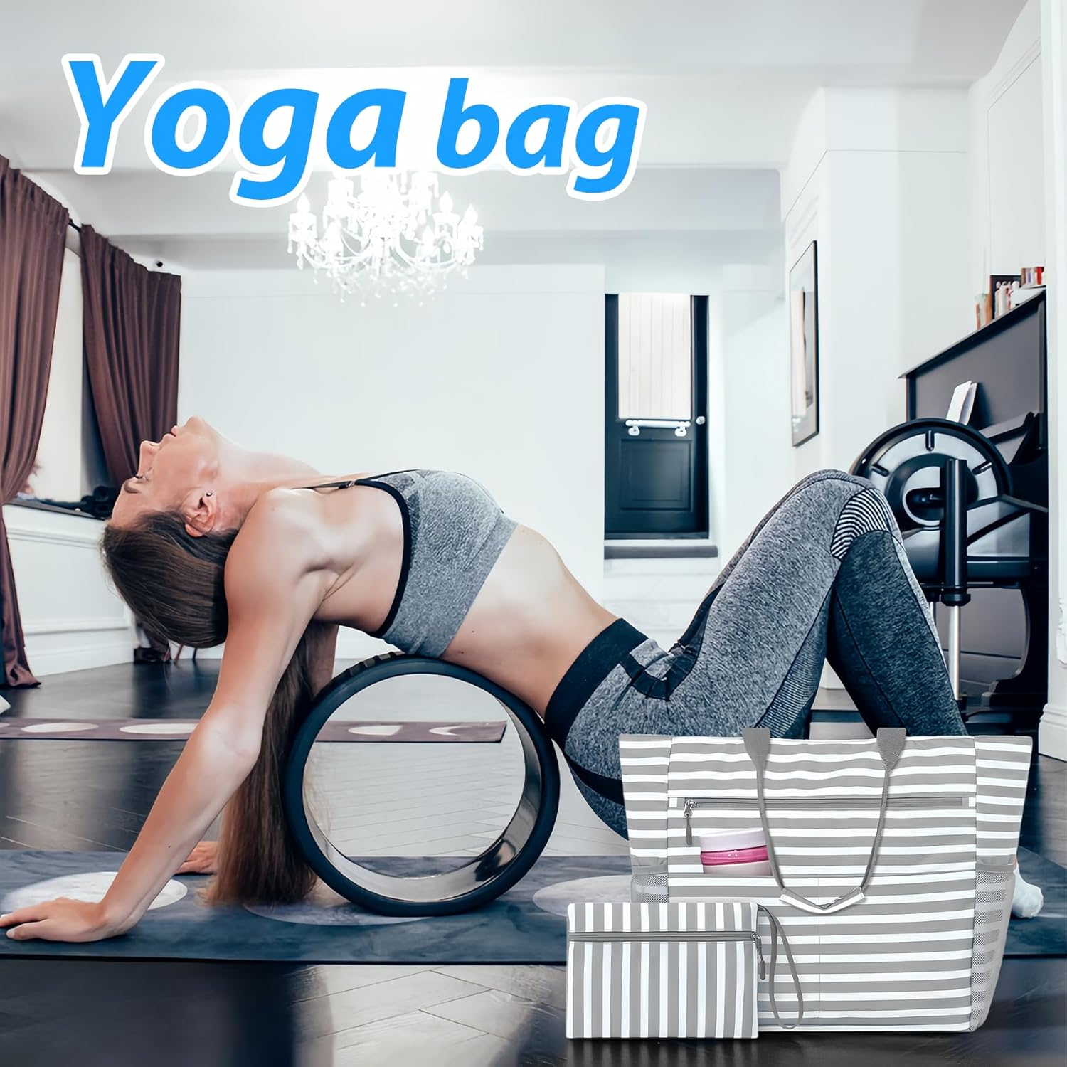 Waterproof Foldable Tote Bag for Travel – Large Carry-On with Zipper Pocket for Beach, Gym, Airplane & Weekend Trips - Image 2