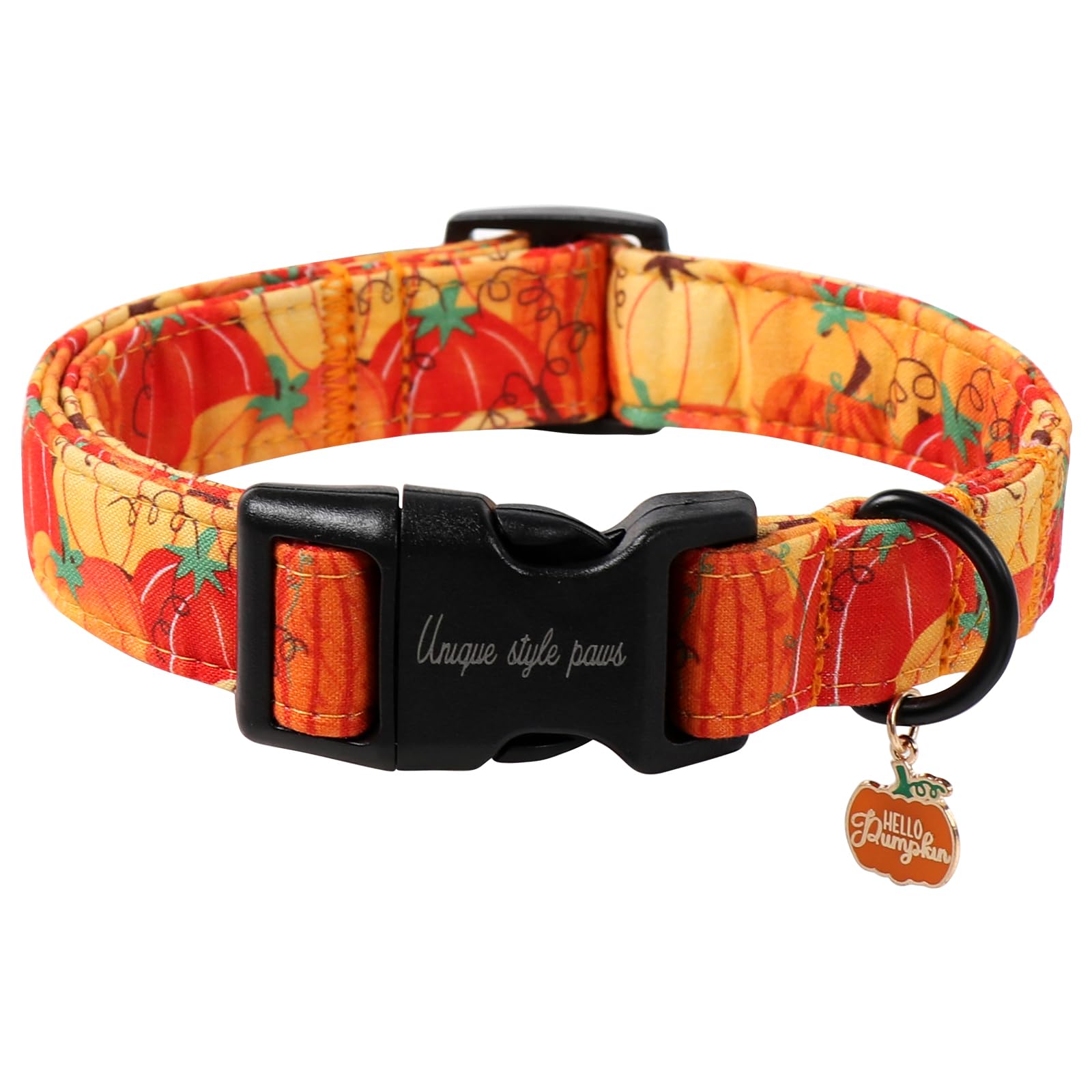 Unique style paws Dog Collar Pet Gift Adjustable Soft and Comfy Plaid Collars for Small Medium Large Dogs, Neck 10-16 inches - 5