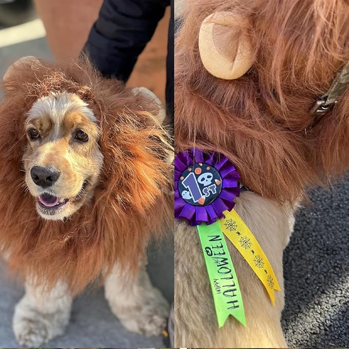 Disfraz de Melena de León Realista para Perros Tamaño Grande miniatura 2