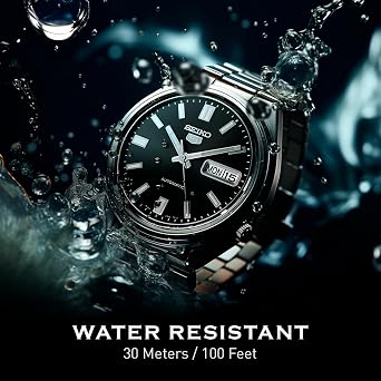 Seiko SNXS79K Gent's 5 Watch Automatic Analogue Black Dial Steel Strap Gray