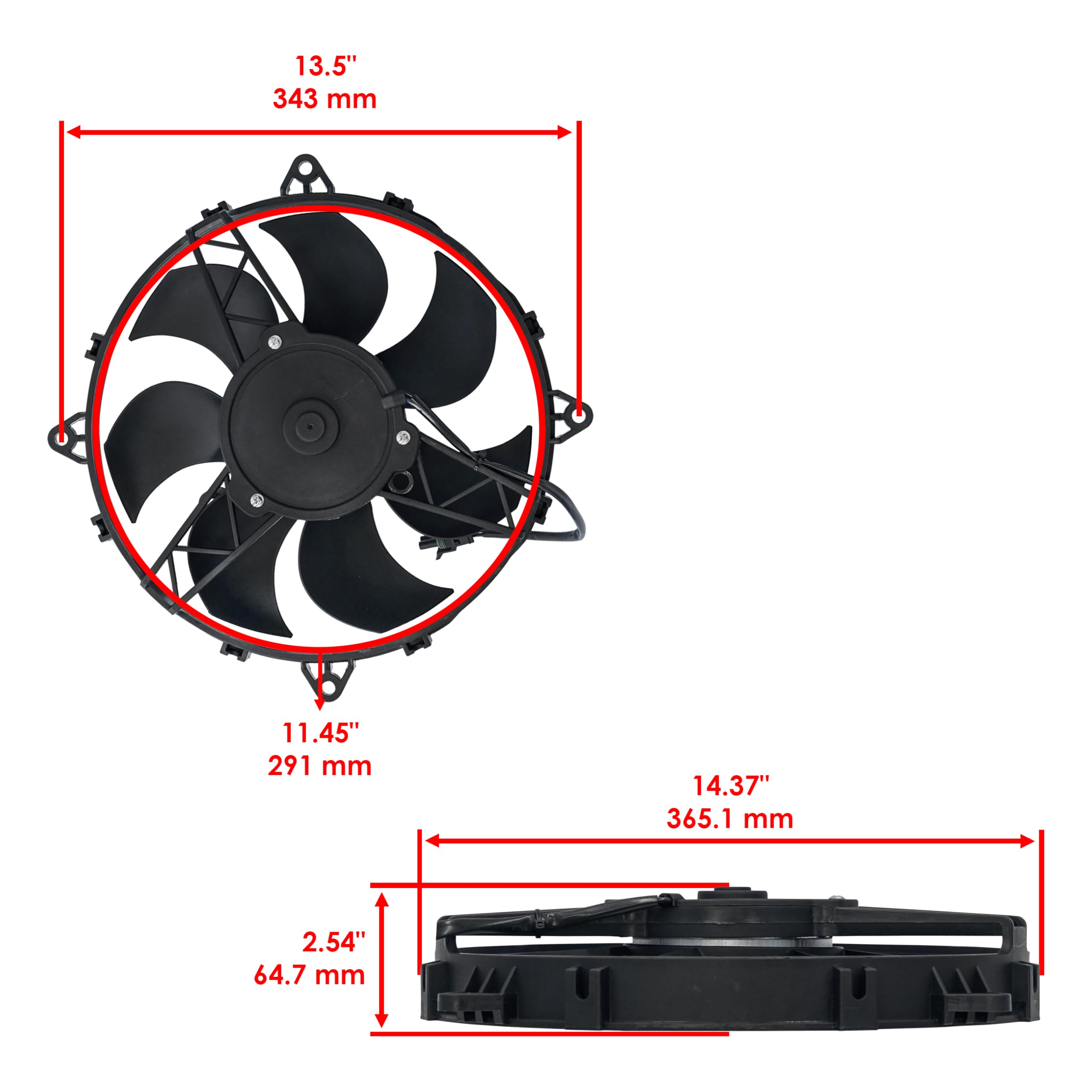 Amazon.com: Caltric Radiator Cooling Fan Motor Compatible with 