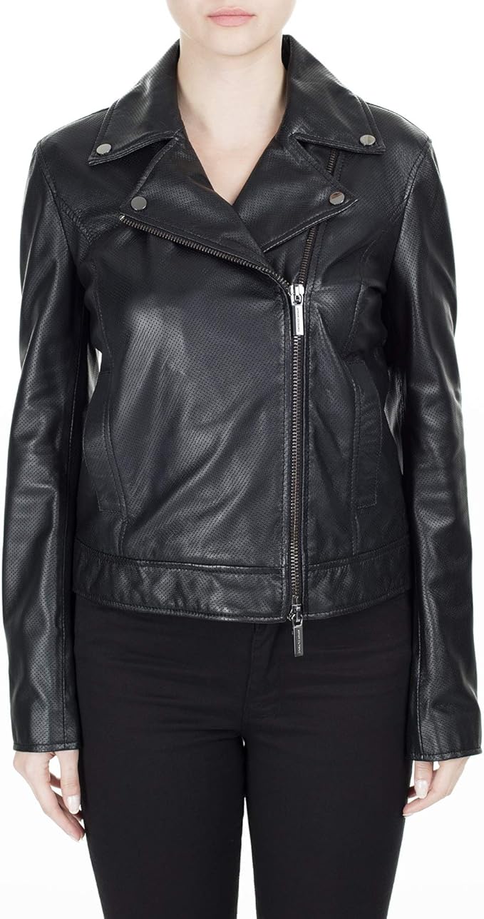 armani leather jacket amazon