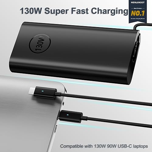 Miniatura 3 de Cargador USB-C tipo C de 130 W para Dell Latitude X220 X230 X131E T410 T420 T430 T530 T510 T400 W520 T500 T520 X200 X201 T60 T61 X60 Z. 60x60 1 L420