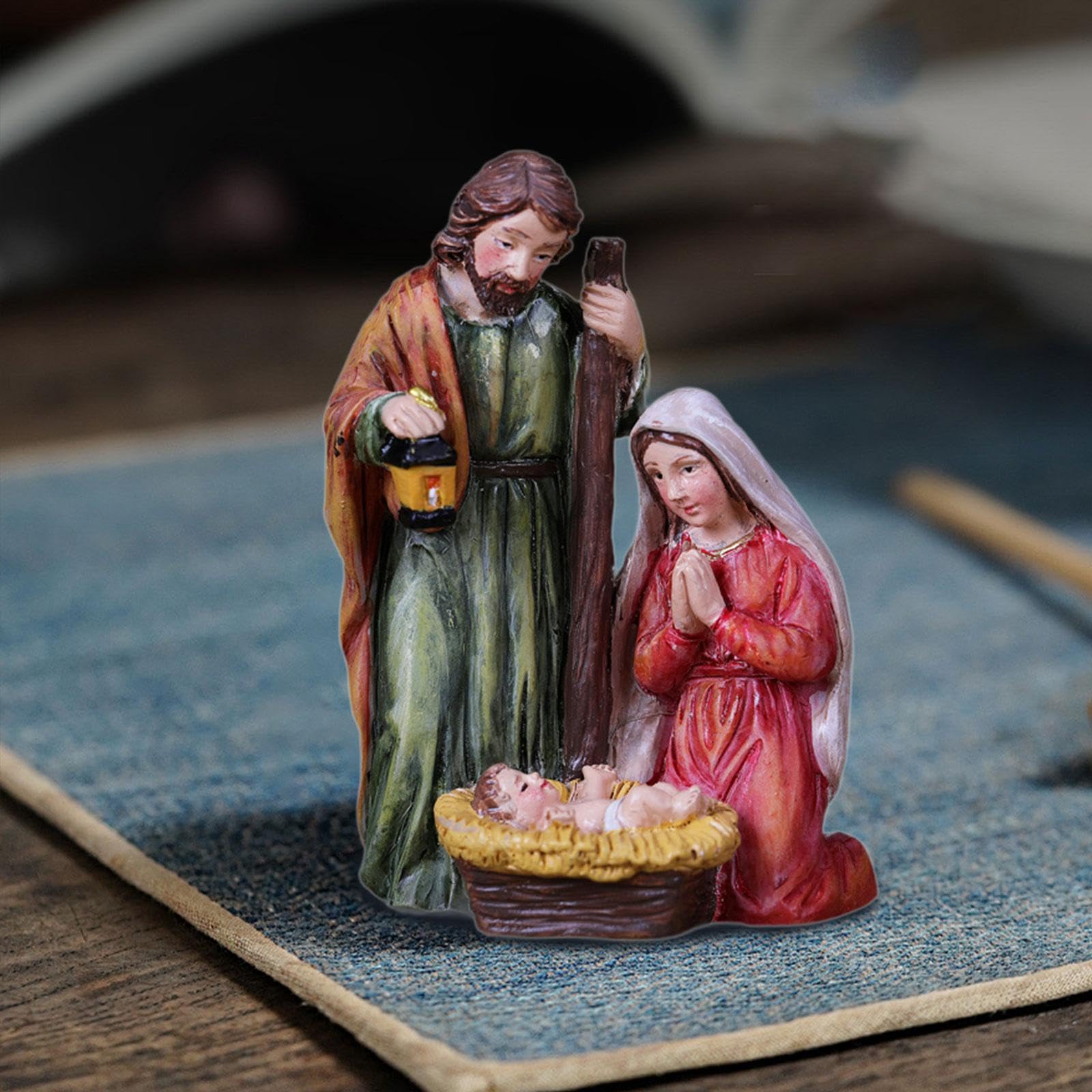 Garende Nativity Figurine Collection Featuring Jesus Birth Scene for Home Use