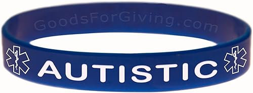 Miniatura 3 de Pulseras de identificación autista y paquetes combinados, 5 colores, 4 tamaños, negro, azul, verde, rojo, morado