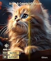 Vista 8 de Magcubic HY300GT - Miniproyector con WiFi y Bluetooth, proyector portátil inteligente compatible con 260 ANSI y 2K, enfoque automático y corrección