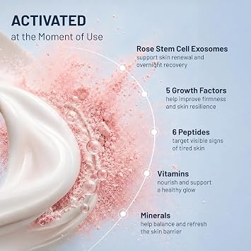 ASCE+ EXOBALM-SR2 Rose Exosome Night Cream 20ml Anti-Aging Overnight Repair with Freeze-Dried Exosome Capsules | Wrinkle & Pigmentation Care, Deep Hydration, Firming | Korean Skincare by ExoCoBio