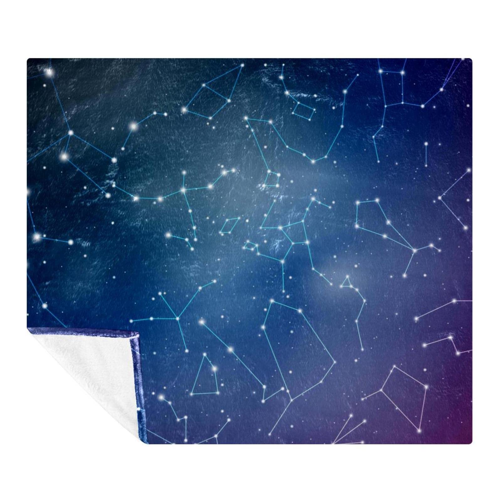 Manta de forro polar, súper suave y lujosa, diseño de cielo estrellado