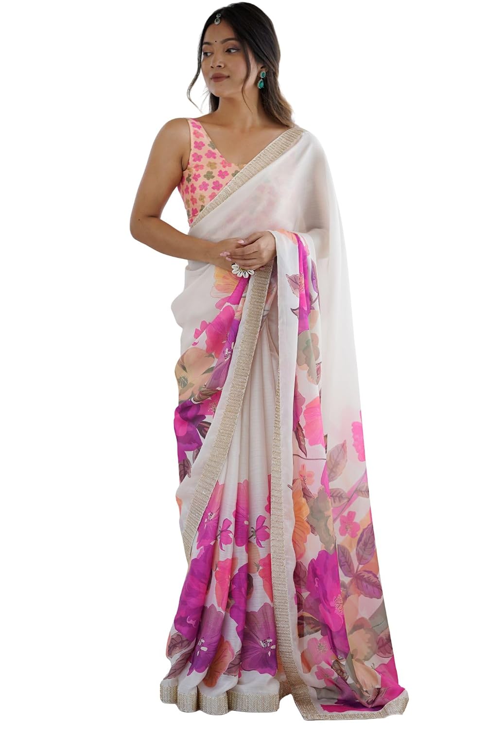 SGF11 Women's Satin Chiffon Soft Silk Saree With Unstiched Blouse Piece - Review, Price and Buying Guide