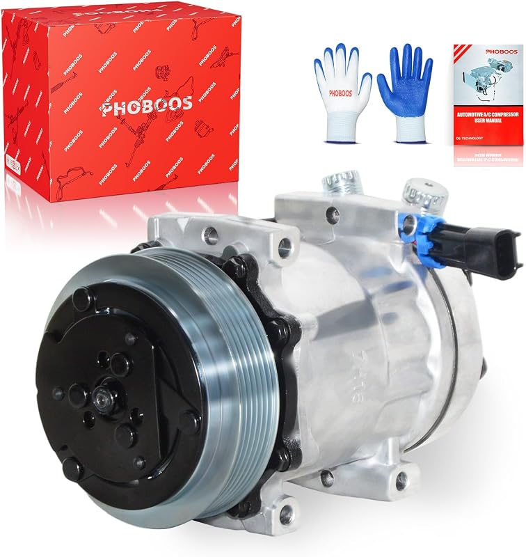 Compressor de ar-condicionado PHOBOOS 7H15 com embreagem para caminhões – 12 V