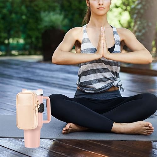 Miniatura 5 de Bolsa para botella de agua Stanley Quencher Adventure de 40 onzas, accesorios para vaso de gimnasio para mujer, bolsa de vaso para tarjetas, llaves,