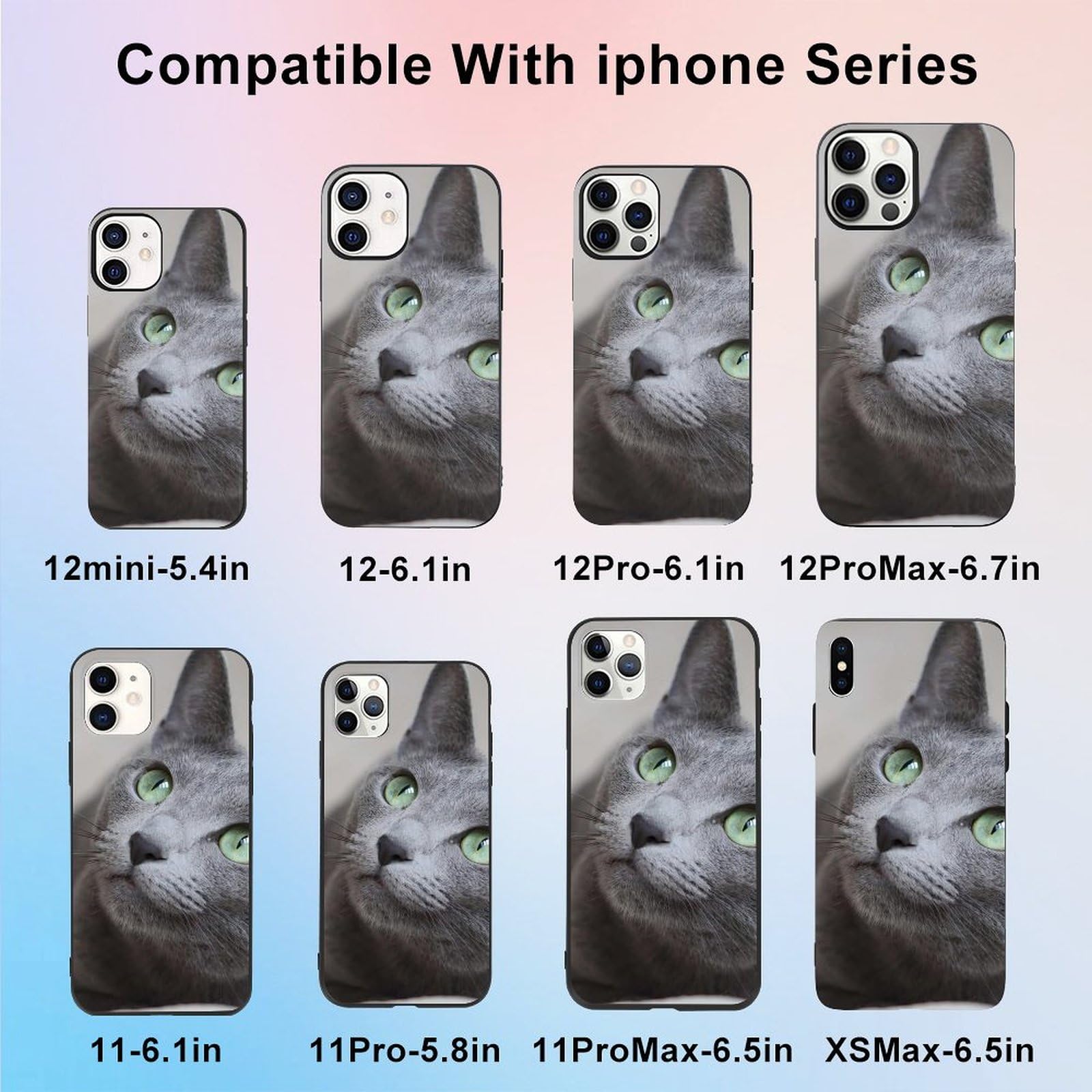 Amazon.co.jp: iPhone 12 Mini ケース ロシアンブルー 猫 猫柄 灰色