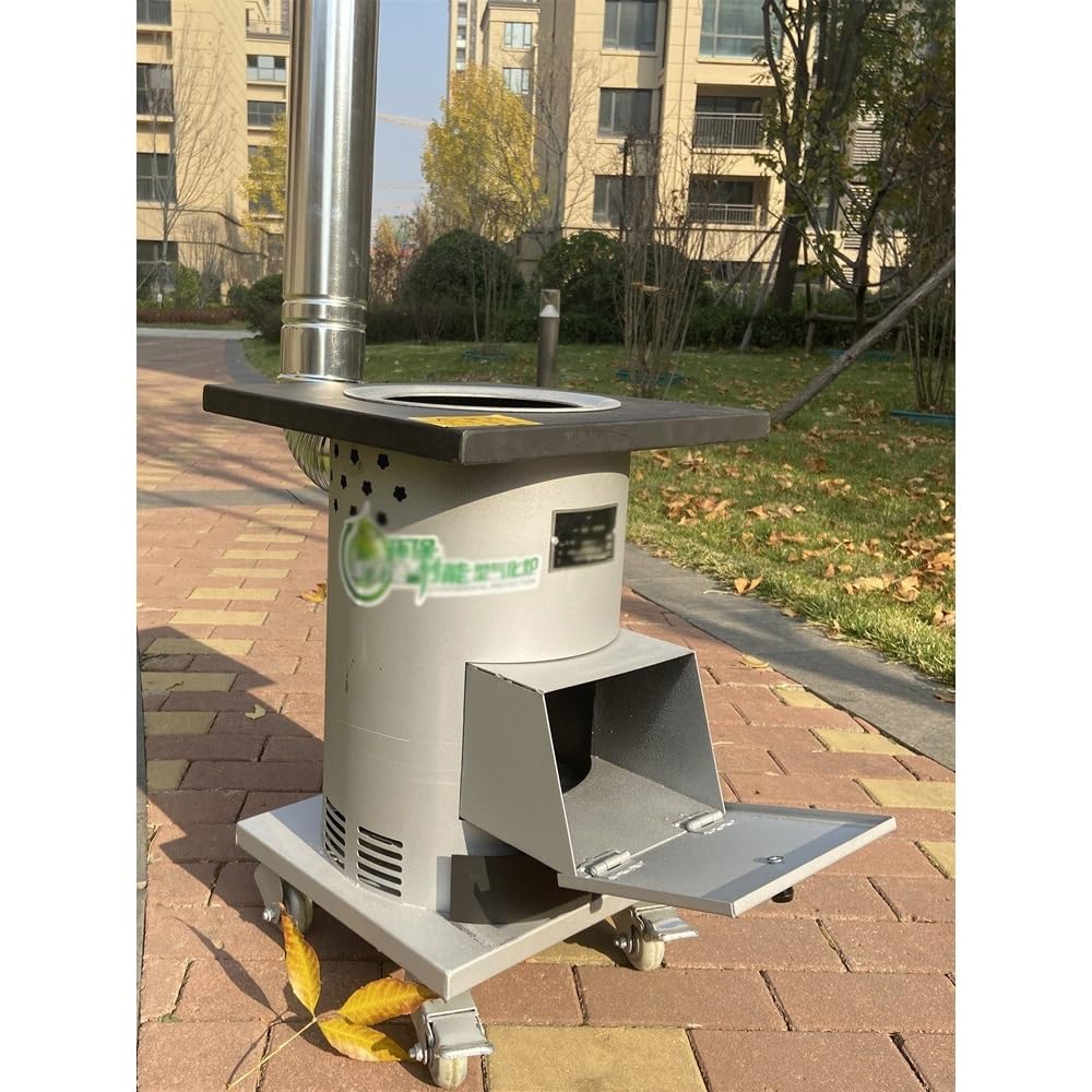 Stufa a Legna Stufa di Riscaldamento Quadrata Mobile Portatile Stufa a Legna Stufa a gassificazione Domestica Che brucia Stufa Interna Senza Fumo Stufa per Tenda(Piccolo)