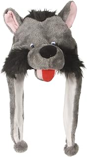 Timiot Cute Plush Animal Character Winter Hat Fun Ski Cap with Detailed Animal Face Long Ear Straps with Pom Pom Ends