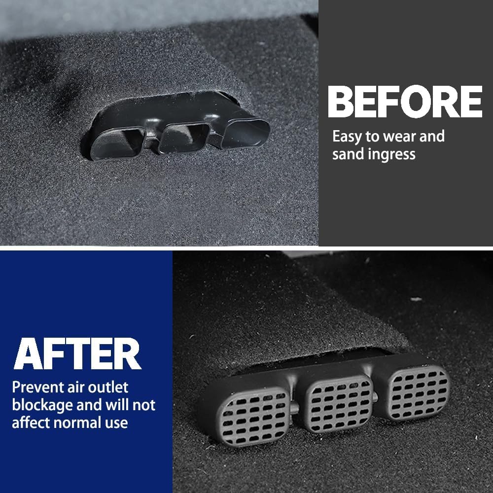 Backseat Air Vent Cover Rear Under-Seat Air Flow Vent Outlet Grille Protector Compatible with Dodge RAM 2018 2019 2020 2021 2022 2023 2024 2025 Interior Accessories