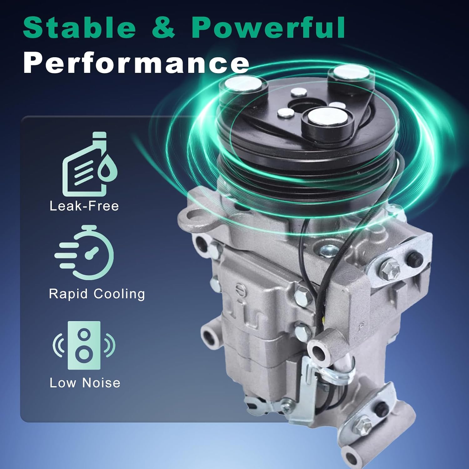 58463 57460 AC Compressor for Mazda 3 2004-2009, Mazda 5 2006-2010, 57463, 57463, 140162C, 140639C, 50523, C1436, 10348310, 1010759, 1110759, 1210759 Air Conditioning Compressor with Pre-Filled Oil