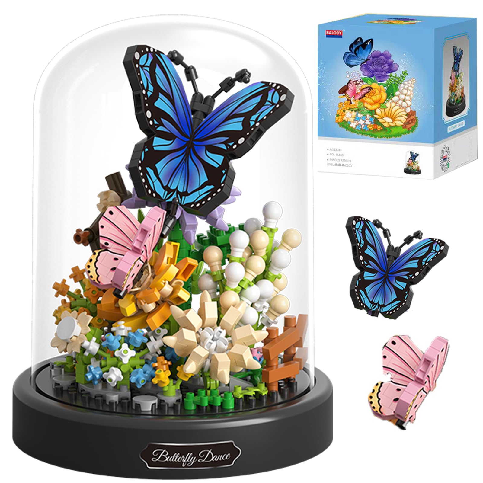 OLTLYUNH Flower Bouquet Building Set for Adult,Mini Plant Bonsai Tree Friend Set,Botanical Collection Gift for Kids,Home Decor Building Block, New