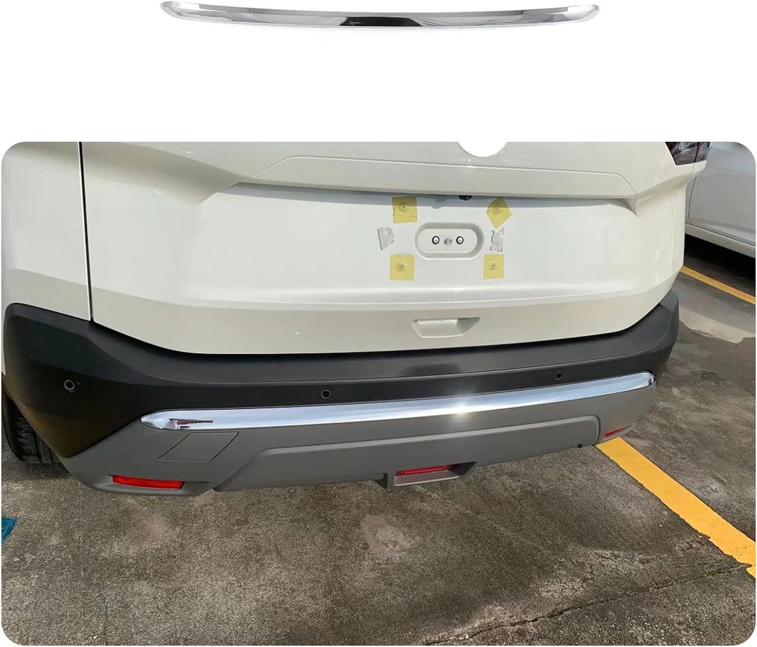 Car Accessories Fit for Nissan Rogue 2021 2022 2023 2024 2025 2026 S SV SL Rear Bumper Trunk Lid Moulding Guard Cover Trim (Chrome) 1PCS ABS